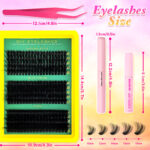False Eyelashes European-American Cross-border Segmented Lash Set 15 Rows 60D/80D/100D Single Cluster Fluffy Lashes Wholesale