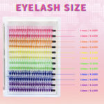 Cross-border European and American style colorful false eyelashes, segmented Asian mixed-race natural cluster eyelash set, factory wholesale