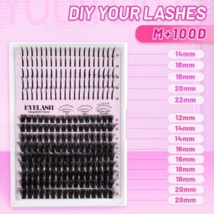 European and American style cross-border light pink fairy false eyelashes 100D 14 rows natural lower lashes thick export eyelashes wholesale