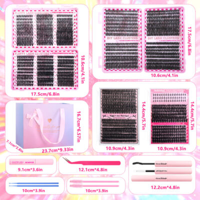 Cross-border Amazon false eyelash gift box, Shein TikTok same style eyelash book set, European and American style Middle East eyelashes