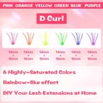 Cross-border Colored Lash Clusters Individual Lashes D Curl