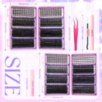 European and American cross-border false eyelash book DIY segmented D-curve lashes natural thick self-lashing Christmas false eyelash set