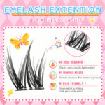 100 Clusters Large Capacity Glue-Free No-Stem Dog-Style False Eyelashes Lazy Natural Beginner Comic Segmented False Eyelashes Wholesale