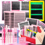 Amazon cross-border European and American style false eyelash gift box, thick single-cluster segmented eyelash set, eyelash book