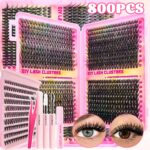 [TEMU Hot Sale] European and American False Eyelashes Cross-border Hot Selling 30P 40P 50P 60P 40 Rows Segmented Thick Eyelashes