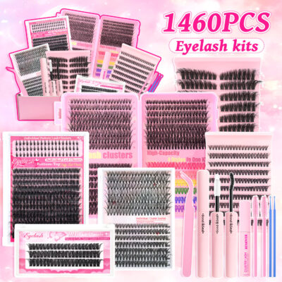 [New] Cross-border European and American style false eyelash gift box, thick style, single cluster segmented eyelash set, eyelash book
