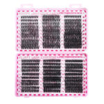 European and American large-capacity false eyelash book set 600 clusters thick 304050D6080100D cross-border Asian eyelashes