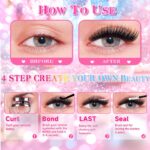 [TEMU Hot Sale] Cross-border Trade 304080D European and American False Eyelashes 10 Rows Thick Mixed Segment Eyelashes