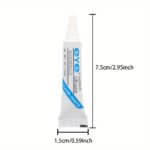 False eyelash glue and tweezers set, gentle and non-irritating, invisible and easy to remove, hypoallergenic eyelash glue 4g/1 piece
