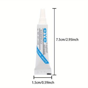 False eyelash glue and tweezers set, gentle and non-irritating, invisible and easy to remove, hypoallergenic eyelash glue 4g/1 piece