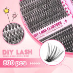 Cross-border best-selling eyelash book, large capacity segmented cluster lashes 30D/40D/60D/80D mixed pack false eyelashes