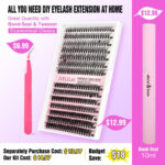 [Low Price High Volume] Cross-border European-American Style False Eyelashes 30D40D Mixed Lashes Foreign Trade Asian Mixed Race Eye Lashes