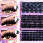 European and American cross-border hot-selling DIY single cluster false eyelashes, large capacity, curly and thick mixed style eyelashes wholesale