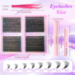[800 Clusters Large Capacity] Eyelashes Cross-border European and American Style Lash Book 30D 40D 50D 60D Thick False Eyelashes