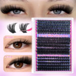 European and American cross-border hot-selling DIY single cluster false eyelashes, large capacity, curly and thick mixed style eyelashes wholesale