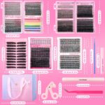 Cross-border European and American style false eyelash gift box, thick style, single cluster segmented eyelash set, eyelash book, factory wholesale