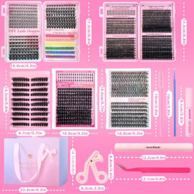 Cross-border European and American style false eyelash gift box, thick style, single cluster segmented eyelash set, eyelash book, factory wholesale