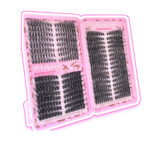 Cross-border European and American trade eyelash book set 406080D segmented fluffy thick and curly 32 rows false eyelashes
