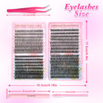 Cross-border Eyelash Extensions Single Cluster Segmented Thick Style Black Band Eyelashes Large Capacity False Lashes Book European and American Style