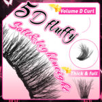 European and American cross-border bestseller, thick D curl, Amazon 60P/80P/100P mixed DIY fluffy cluster false eyelashes