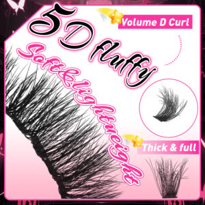 European and American cross-border bestseller, thick D curl, Amazon 60P/80P/100P mixed DIY fluffy cluster false eyelashes