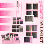 Cross-border false eyelashes, European and American style, a set of segmented natural mixed large-capacity eyelash book family set eyelash kit