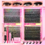 [Special Price] European and American False Eyelashes Cross-border 30P 40P 50P 60P 40 Rows TEMU Hot Selling Segmented Thick Eyelashes