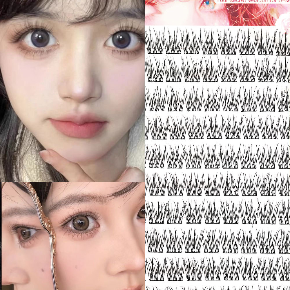 o1cn01pauyvq1ltgjp8ik5q 2212222444876 0 cib.jpg Natural fish tail false eyelashes, baby curl, no stem, cute and natural, imitation, girl group no-makeup look, glue-free false eyelashes, single cluster