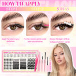 Amazon Europe and America cross-border 30D40D50D segment eyelash false eyelash set new 300 clusters of eyelashes