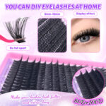 Amazon 304080100D false eyelashes European and American style single cluster 32 rows 640 clusters eyelash book set wholesale