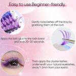 Cross-border Colored Lash Clusters Individual Lashes D Curl