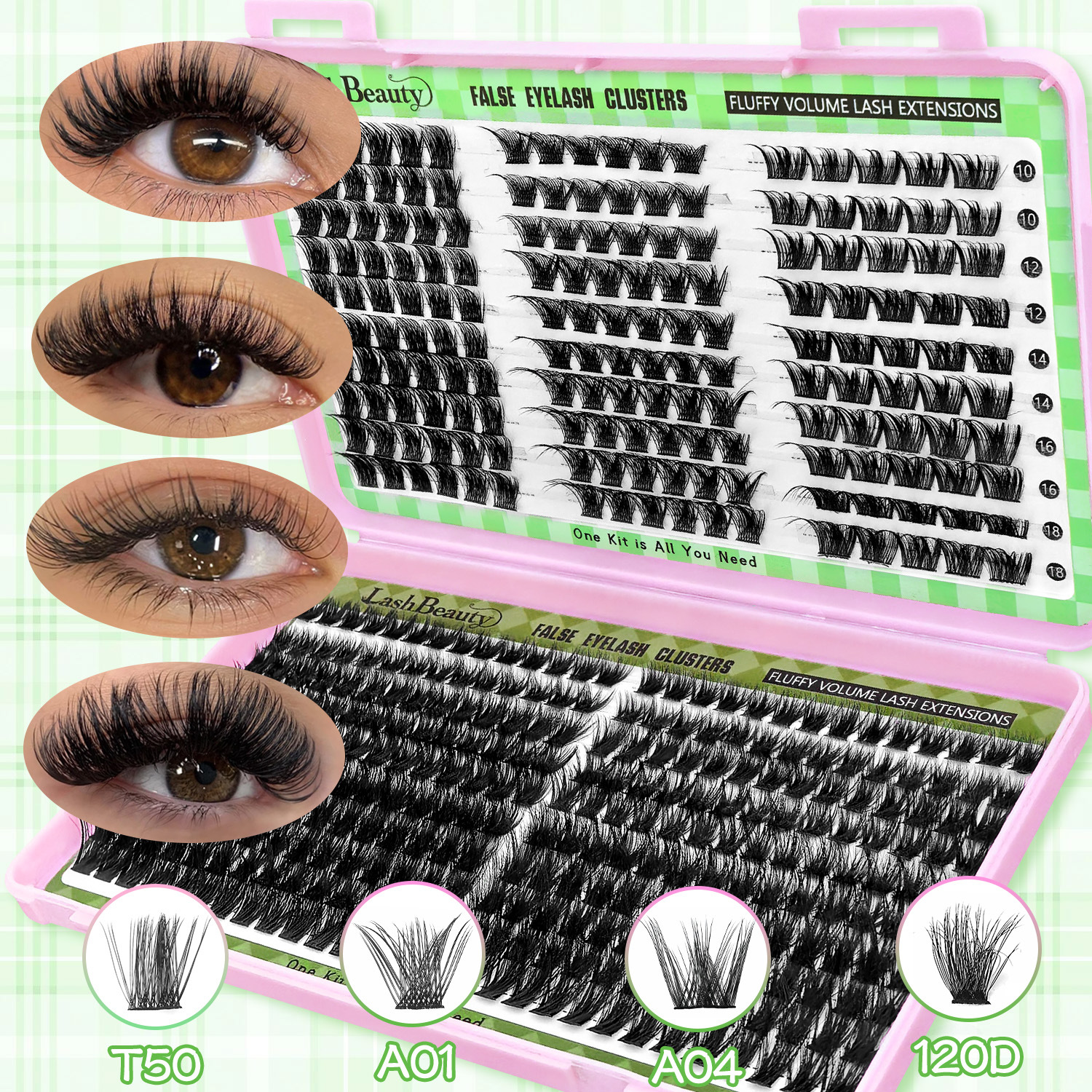 o1cn01qb2vvk1ltgly1sn43 2212222444876 0 cib.jpg Large capacity eyelash book cross-border FW04 self-lash extension segment European and American thick style baby curl