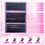 European and American cross-border bestseller, thick D curl, Amazon 60P/80P/100P mixed DIY fluffy cluster false eyelashes