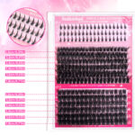 Amazon EU/US cross-border Middle East false eyelashes lower lashes 80D+100D segmented thick fluffy D curl lashes