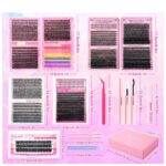 Cross-border European and American style false eyelash gift box, thick style, single cluster segmented eyelash set, Middle East eyelash book wholesale