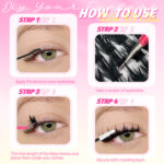 Cross-border thick eyelash clusters 20 rows mixed set lower lashes segmented large capacity European and American false eyelashes wholesale