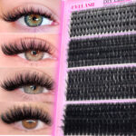 Cross-border stock eyelash book, European and American false eyelashes for export, 40D/60D/80D/100D mixed, D curl, 20 rows, 400 clusters