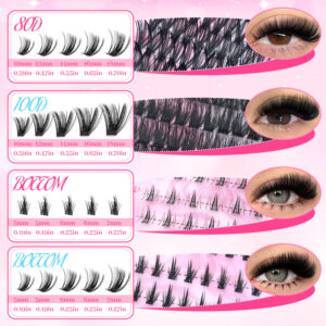 [New] Cross-border Hot-selling European and American False Eyelashes Large Capacity 80D100D Thick Eyelashes Book Asian Eyelashes
