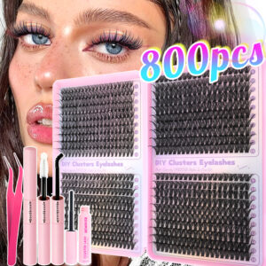 [800 Clusters Large Capacity] Eyelashes Cross-border European and American Style Lash Book 30D 40D 50D 60D Thick False Eyelashes