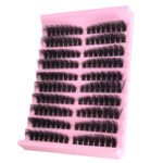 Cross-border Eyelash Crimp Board 80D Pair, Large Capacity, Fluffy and Dense, European and American Segmented False Lashes, Export Model