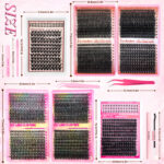 Cross-border false eyelashes, European and American style, a set of segmented natural mixed large-capacity eyelash book family set eyelash kit