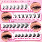European and American false eyelashes cross-border hot selling 406080100D segmental eyelashes voluminous 780PCS reusable