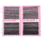 Cross-border best-selling Russian false eyelashes 9-14MM single cluster lash extensions, thick, natural, curly, fluffy eyelashes wholesale