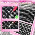 Cross-border thick eyelash clusters 20 rows mixed set lower lashes segmented large capacity European and American false eyelashes wholesale