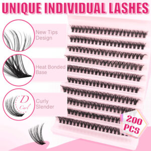Amazon cross-border trade eyelashes false eyelashes 40D single cluster DIY segmented European American Middle East self-lamination soft bristle