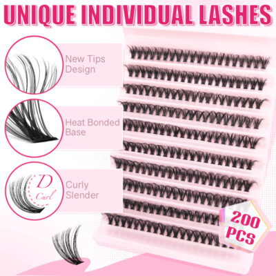 Amazon cross-border trade eyelashes false eyelashes 40D single cluster DIY segmented European American Middle East self-lamination soft bristle