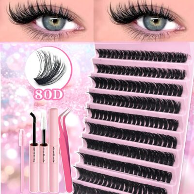 Cross-border Amazon eyelash European and American thick DIY three-dimensional cluster curly false eyelash Russian set foreign trade