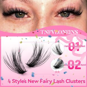 Cross-border eyelash book, European and American mixed style, large capacity lower lashes, 100D cluster lashes, segmented fluffy false eyelashes
