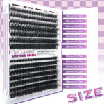 Cross-border large volume thick false eyelashes, fluffy segmented lashes for欧美 style, fluffy and voluminous, export supply eyelashes