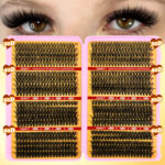 European and American cross-border segment eyelash false eyelash set 30405060D large capacity eyelash book single cluster D curl
